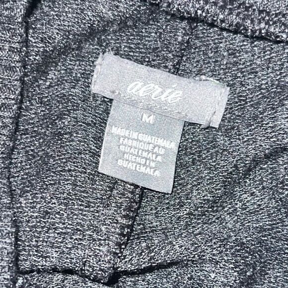 Aerie High Waist Thick Band Jogger Sweatpants Charcoal Gray, Juniors Medium - Picture 3 of 8